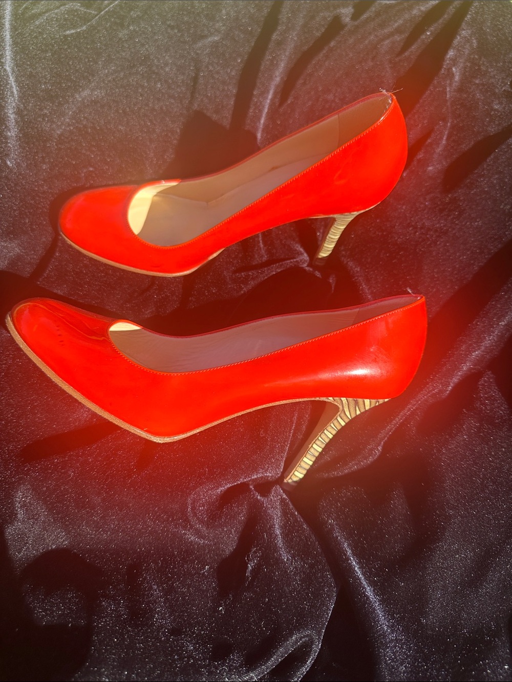 Kate Spade Classic Orange Women's Mid Heel Pumps
